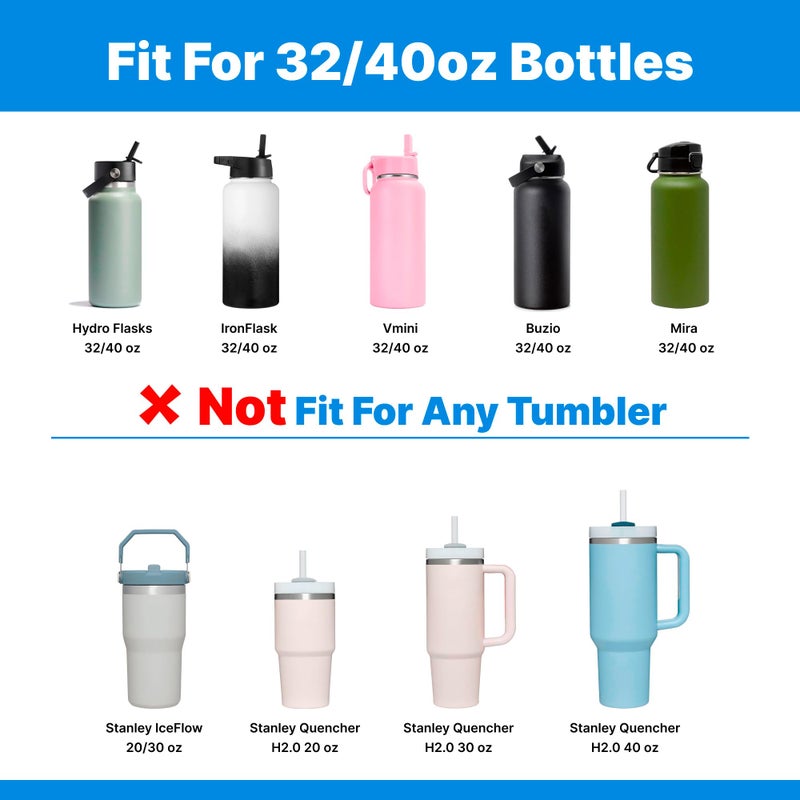 Bluwing Protective Silicone Boot Bottom for 32oz 40oz Hydroflask Water Bottles  Anti-Slip Bottom Sleeve Cover Bumper  NOT for Stanley Tumbler(Pink) - Image 2